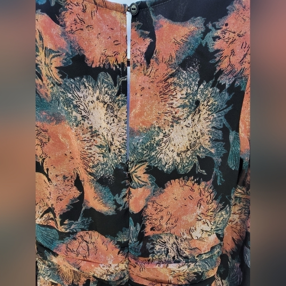Chelsea28 Floral Split Long Sleeve Tiered Maxi Dress Size XXS - Picture 15 of 16
